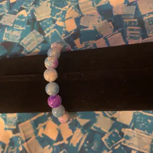 Purple jawbreaker bead bracelet