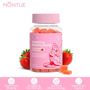 【MONTUE】 Creatine Monohydrate Gummies, 3000mg per Serving with BCAA & L-Carnitine, Triple-Action Formula for Muscle Strength, Workout Recovery, Energy Boost & Weight Management, Strawberry Flavor,60 Gummies (20-Day Supply) For Women #dealsforyoudays