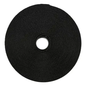 VEVOR Cable Ties, 393.7-Inch Adjustable Hook and Loop Straps with 50 Metal Buckles, Reusable Velcro Cords Straps, Cut-to-Length Wire Strap, Heavy-Duty Nylon Cord Ties for Organizer and Management