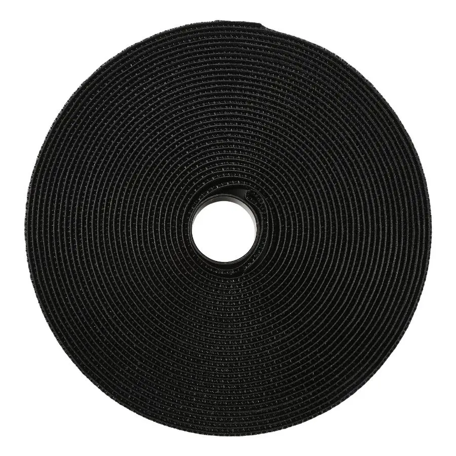 VEVOR Adjustable Hook and Loop Cable Ties with Velcro Surface, 393.7-in Cut-to-Length Heavy-Duty Nylon Straps, 50 Metal Buckles, Reusable Cords for Cable Organization & Management, Adjustable Strap