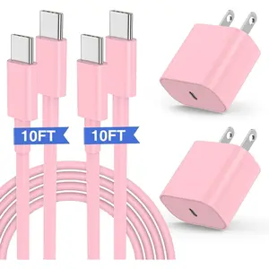 For iPhone 16 Fast Charger, 20W USB C Charging Block With 10Ft Type C to C Cable Cord for iPhone 16 Pro/15 Plus/15 Pro Max,iPad