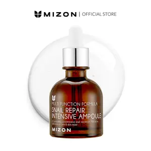 MIZON Snail Repair Intensive Ampoule – Snail Mucin, Hyaluronic Acid & Vitamin E | Hydrating, Wrinkle Care & Elasticity Boost Serum (1.01 fl oz)
