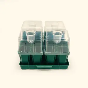 Vego Garden Seed Starting Bundle with Lid 10 in x 10 in Durable Growing Tray Plant Growing Set Plant Nutrition Kit Pot