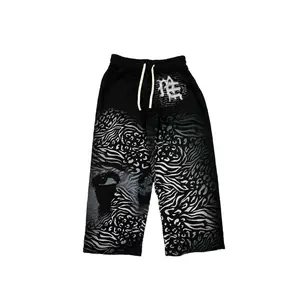 Unisex Y2K Face-Print Wide-Leg Joggers, Gothic Streetwear Mixed Emotion Tie-Dye Sweatpants, Retro Loose Hip-Hop Casual Pants for Summer & Festival, Sports & Outdoor Men's Joggers Monaco Club Flag Hoodie