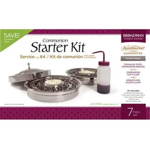 B & H Publishing Group 72629 Communion-RemembranceWare-Brass Tone Communion Starter Kit