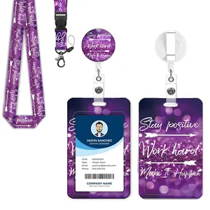 Nurse Badge Reel Set with Lanyard & Card Holder, Expandable ID Clip for Healthcare Professionals, Badge Buddy Nursing, Ideal Gift for Friends