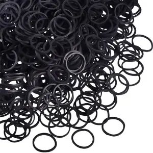 1000 Mini Rubber Bands Soft Elastic Bands for Hair Braids(1.5 cm,Black)