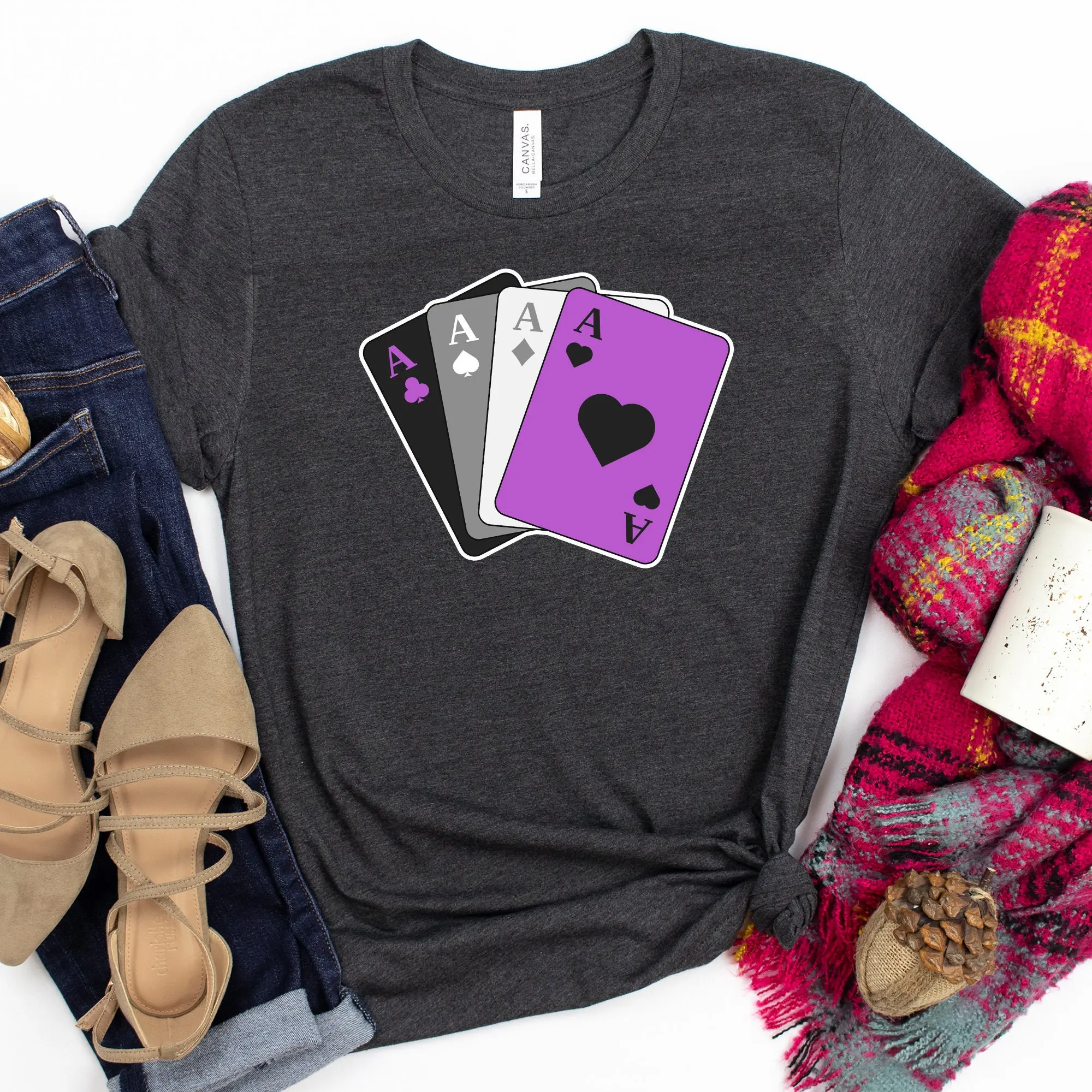 Asexual Aces T-Shirt - Asexual Pride - Ace Shirt - Ace Pride Shirt - Asexual Shirt - LGBTQ Shirt - Equality Gift - Asexual Gift - Pride