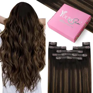 YoungSee Clip in Hair Extensions 100% Real Human Hair 7Pcs 120G  or 150G Hair Extensions for Women Clip in Soft  Human Hair Clip in Extensions for Everyday Use #TikTokShopBlackFriday SpringStatements