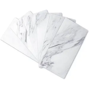 102- Peel and Stick Tile Backsplash for Kitchen Bathroom, 3in. x 6in. Stick on Subway Tile White Granite