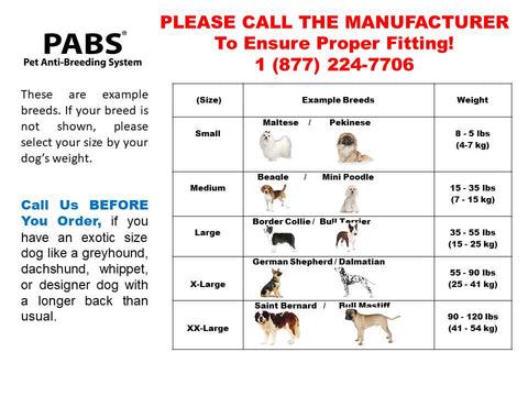 PABS® Premium Plus Plus Delay her SpayTM System (Includes Harness, Inflatable Collar, and Sani-T Pads)