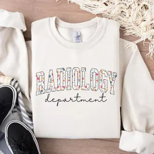 Floral Radiology Sweatshirt, Radiology Department Shirt, RAD Tech Sweater, Radiology Gift for Xray Tech, X-ray Technologist, CT MRI Tech Tee