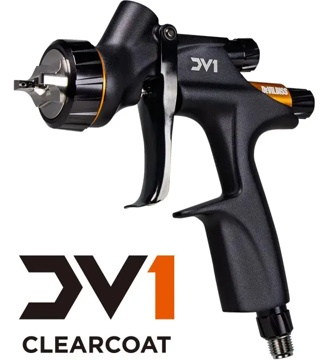 DEVILBISS DV1 HVLP B+ 1.3mm Automotive Basecoat Spray Gun with 600ML Cup
