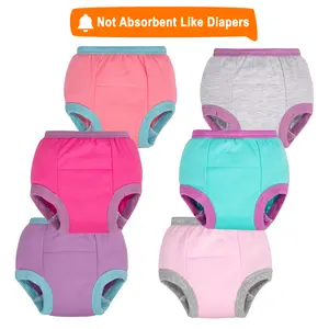 6 Pack Potty Training Pants for Toddlers – Soft Cotton Solid Color Underwear for Boys & Girls