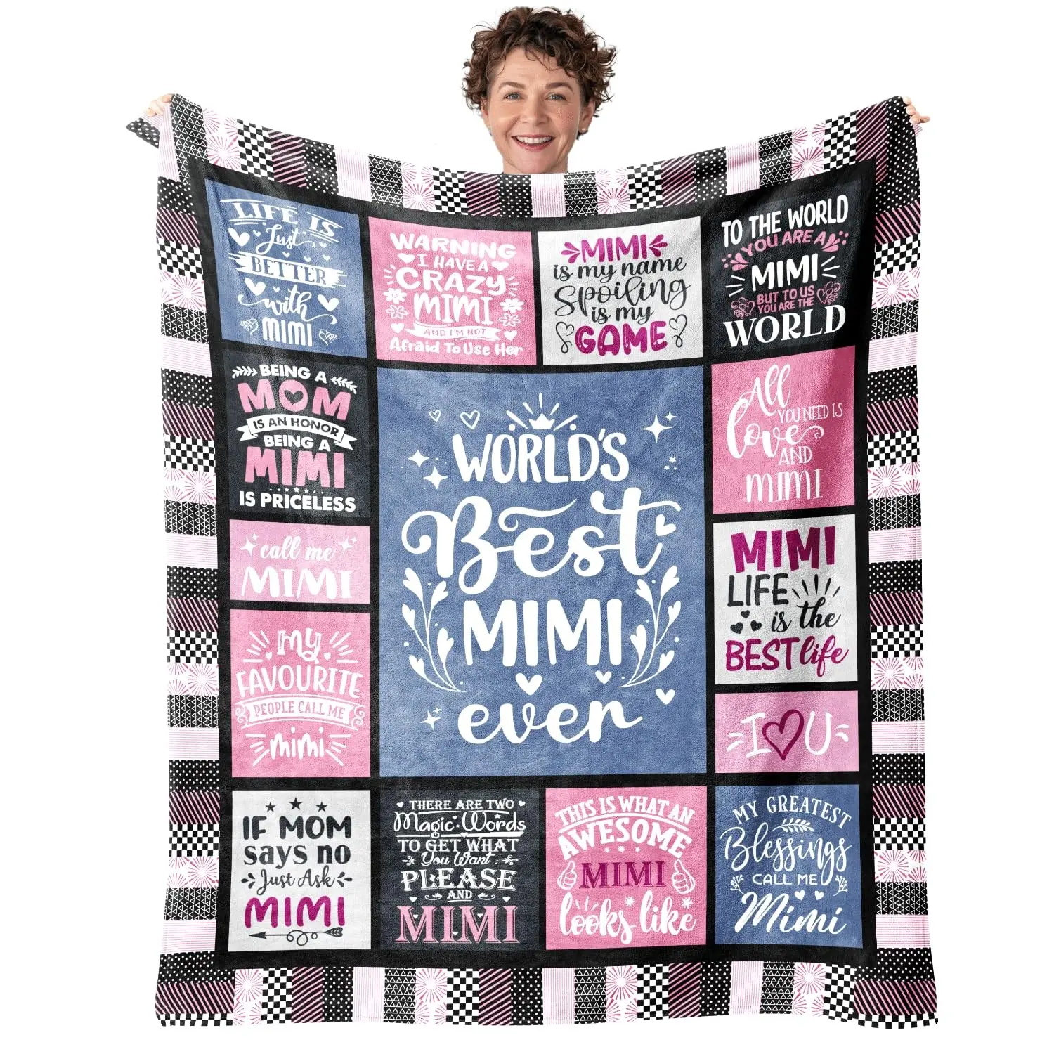 1pc Mimi Blanket Granddaughter Gift for Mimi Grandson Gift for Mimi - The best and softest Mimi Sofa Bed Blanket ever Best Gift for Mimi Christmas Gift - The coziest blanket