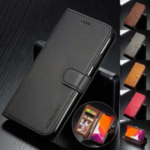 Leather Wallet Case for iPhone Air 17 16 15 14 13 12 Pro Max Mini 11 XS XR SE 2020 Plus 5S 16e Luxury Flip Cover Coque Card Slot