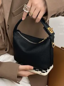 Women's Unique Design Lunch Box Bag, Cloud Shape Simple Vintage Handbag, Soft Leather Small Square Crossbody Bag, Fashionable and Practical, Pu Leather Handbag