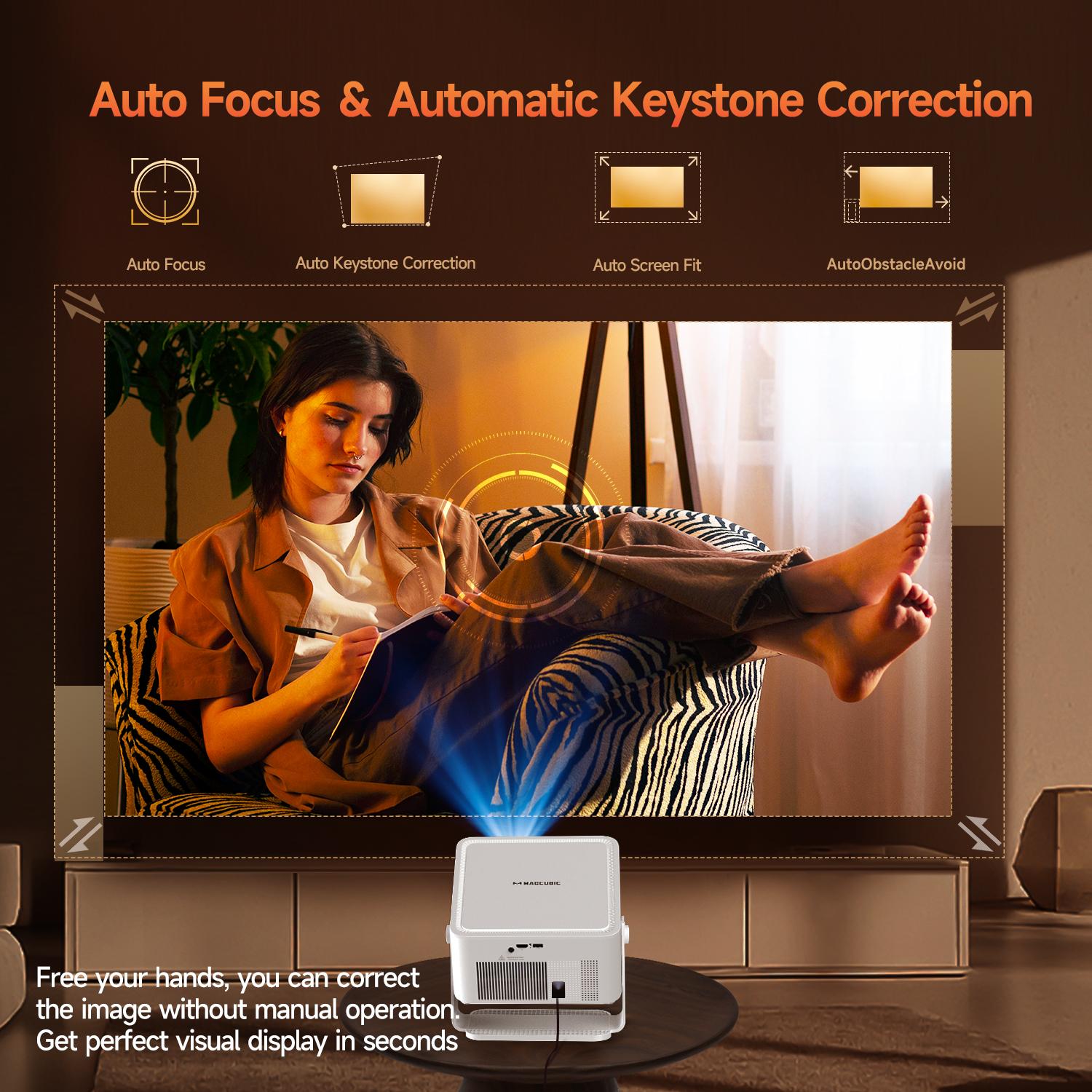 Magcubic HY450MAX 1100ANSI Projector 8K Decode Auto Focus 12W Speaker HDR10+ Android 14.0 Dual WiFi6 BT5.4 Fully Automatic Keystone 1.0:1 Throw Ratio Screen Recognize & Automatic Obstacle Avoidance Home Cinema, Movienight Magcubic HY450MAX 1100ANSI Projector 8K Decode Auto Focus 12W Speaker HDR10+ Android 14.0 Dual WiFi6 BT5.4 Fully Automatic Keystone 1.0:1 Throw Ratio Screen Recognize & Automatic Obstacle Avoidance Home Cinema, Movienight