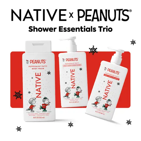 NATIVE Shower Essentials Trio Bundle – Sulfate-free Shampoo, Silicone-free Conditioner, Sulfate-free Body Wash (3‑Piece Set)