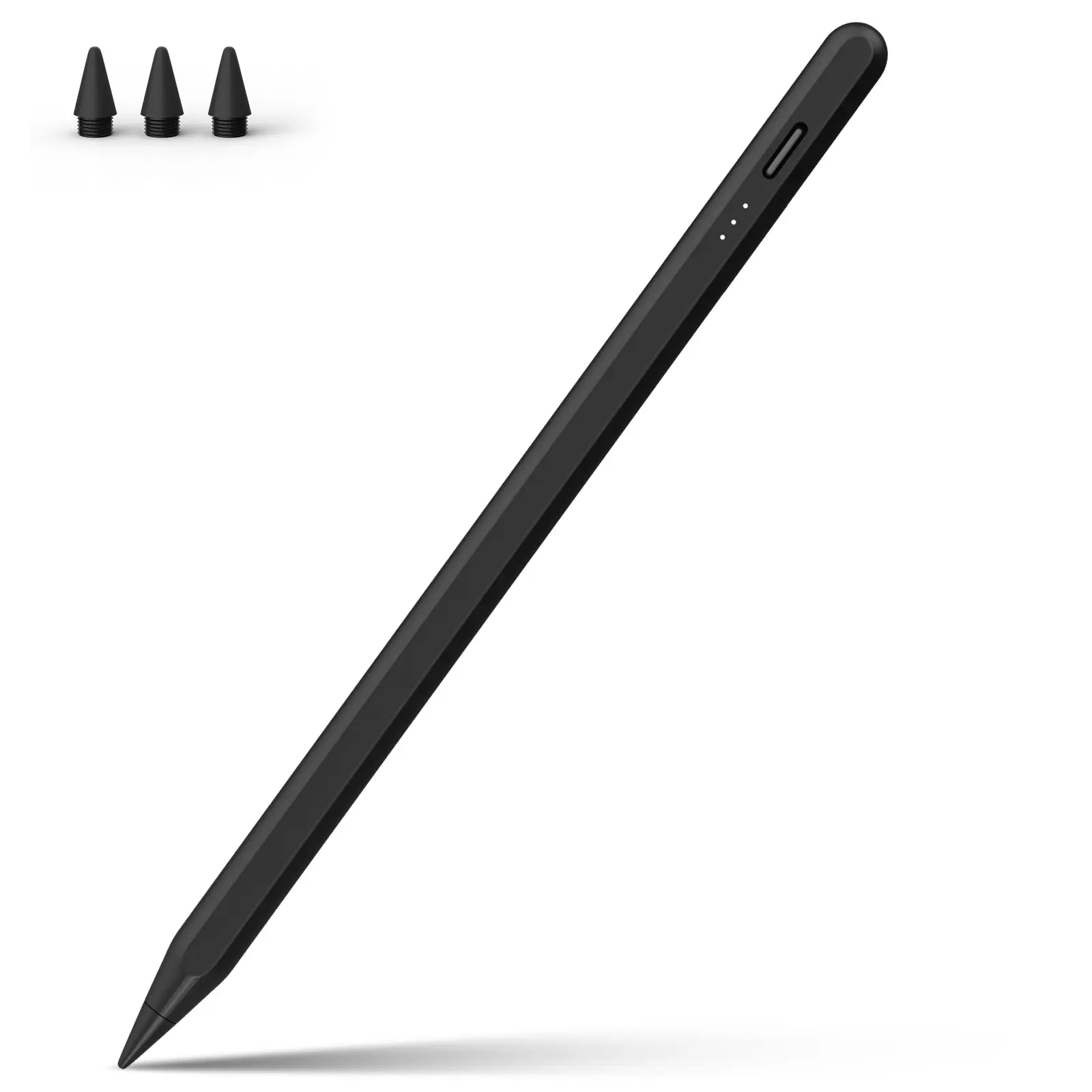 Black Stylus Pen for iPad 2018-2024,13 Mins Fast Charge/Work 10H iPad Pencil with Palm Rejection and Tilt Sensitivity,Compatible with iPad Pro11/12.9/13in,iPad6-10,  Air11/13in,3/4/5, Mini5/6