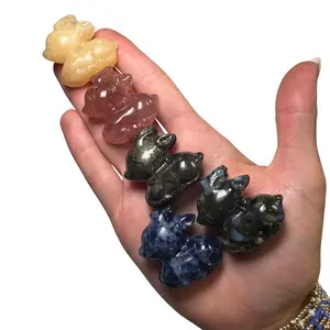 Mini Deer Carving - Gemstone Deer Carving - Crystal Deer Carving