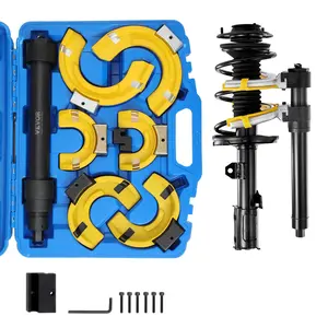 Summervibes VEVOR Strut Spring Compressor Set, Macpherson Strut Spring Compressor Kit, Interchangeable Fork Strut Coil Extractor Remover Tool, with Yellow Protective Sleeve and Carrying Case