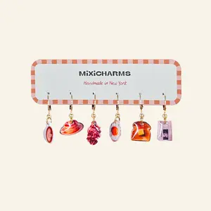 Sunday Morning American Breakfast Earrings: Coffee Latte Newspaper Egg Toast Pancakes Handmade Photo Picture Charms, Brunch Food Dangle Jewelry