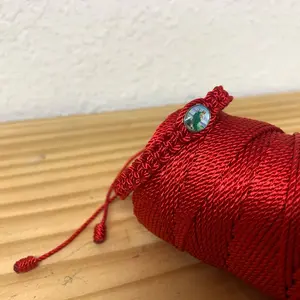 Unisex Minimalist Red String San Judas Tadeo Bracelet.