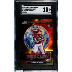 2024 Topps Cosmic Chrome Xavier Worthy #PPM-XW Planetary Pursuit Mercury SGC 10
