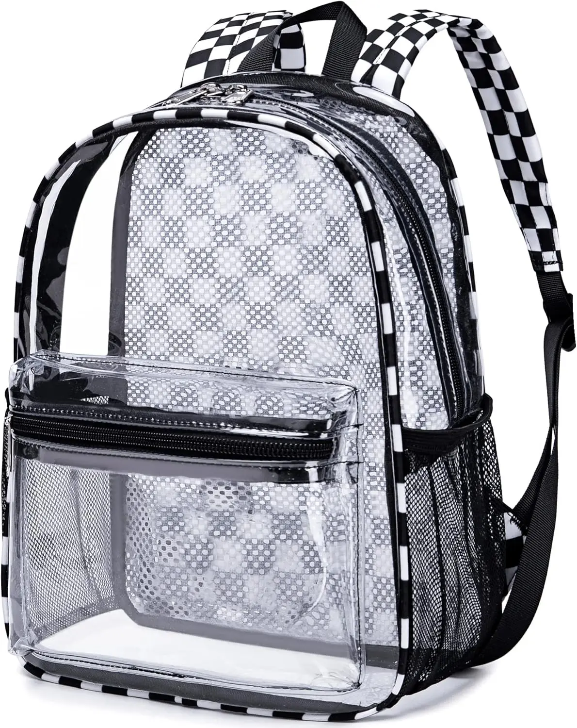 Clear Mini Backpack for Stadium Events 12x12x6 Small Transparent Backpacks Plastic See Through Clear Bag for Concerts Work Festival Security Travel