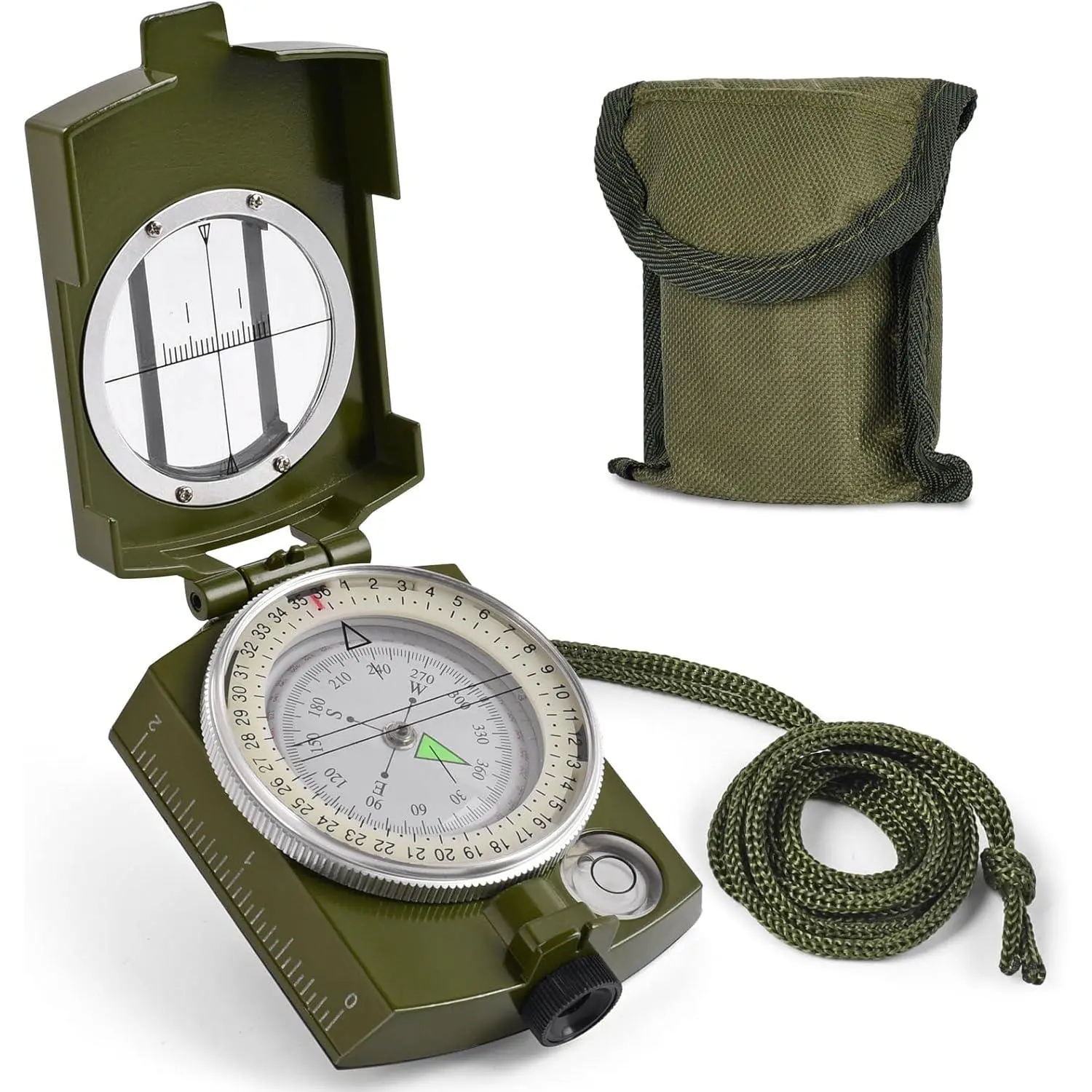 Compass, Hiking Compass for  with Lensatic - Waterproof Durable and Pocket-Sized