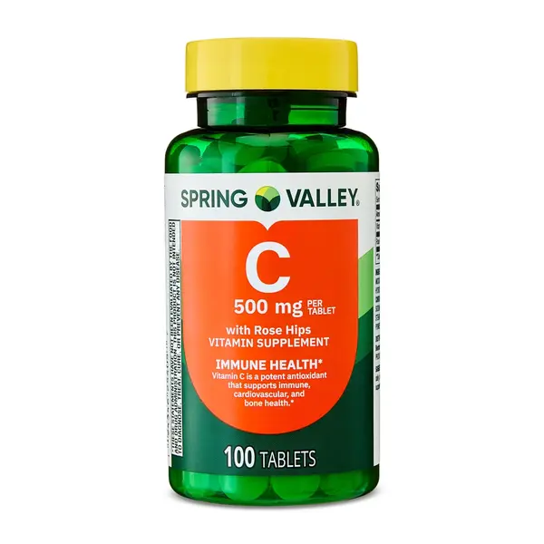 Spring Valley Vitamin C with Rose Hips 500 mg Tablets 100 Count