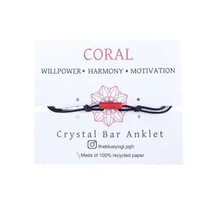 Red Coral Bar Minimal and Adjustable anklet