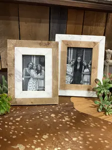 Burl and Marble Frame by Mud Pie