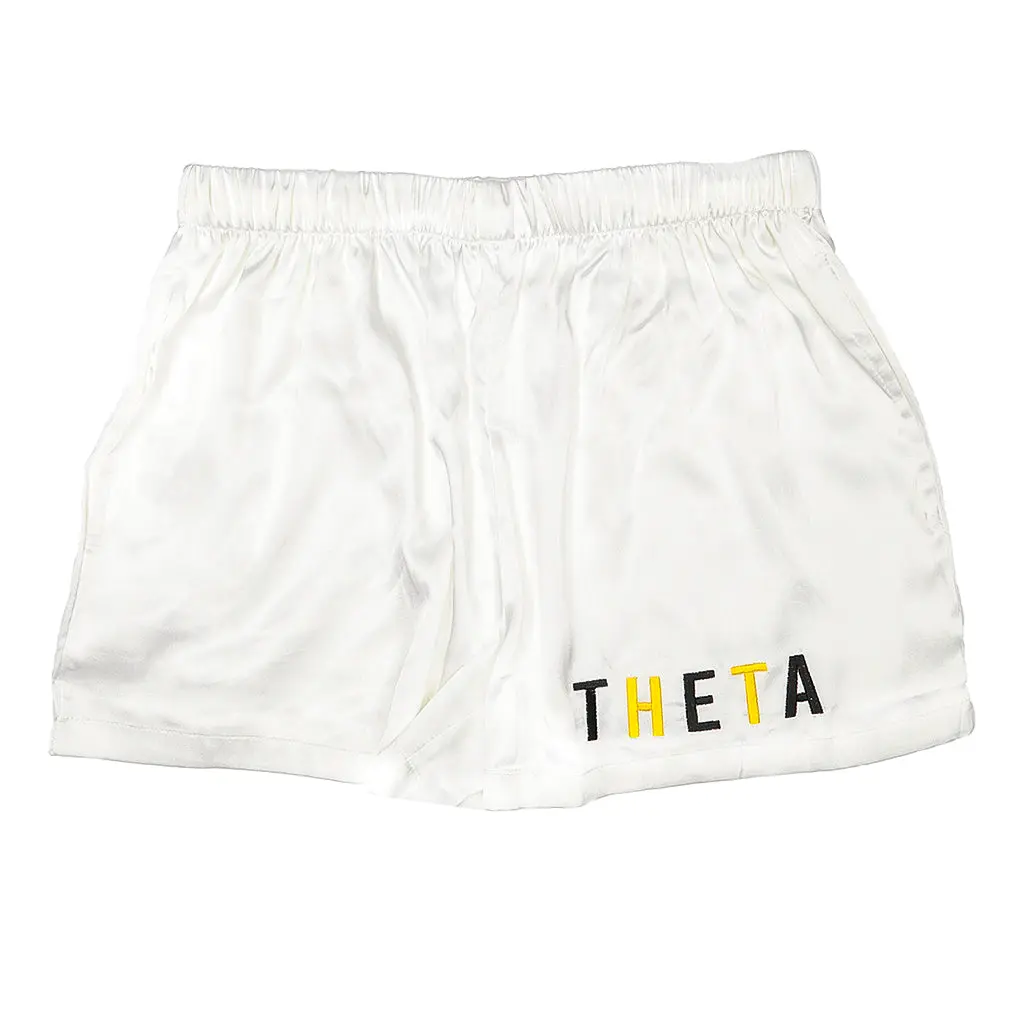 Kappa Alpha Theta Embroidered Satin Short