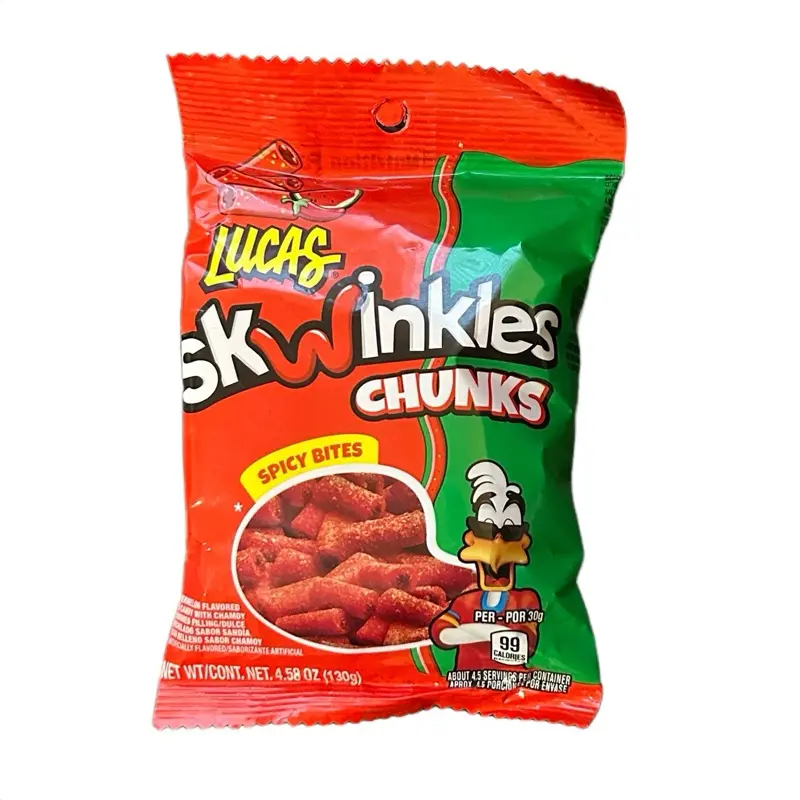 Skwinkles Chunks 4.58 oz - Spicy Watermelon Candy With Chamoy Filling Snack mexican outdoorfun