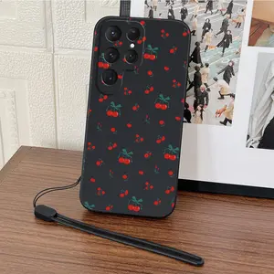 Cute Cartoon phone Case for Samsung S25 ULTRA/S24 ULTRA/S23 PLUS/S23/S22+/S21/S20 FE/NOTE20 ultra/10plus Animation Design + tpu Hand Strap