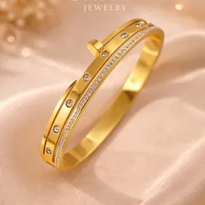 Classic Sparkle Gold Bracelet – Stainless Steel 18K PVD