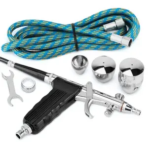 Precision Airbrush Set with 3 Nozzles (0.3/0.5/0.8mm) & 3 Cups (2cc/5cc/13cc) - Multi-Purpose for Art, Makeup, Models, Automotive, Home Renovation - Portable, Rust-Resistant, Smart Pressure Control Spray Christmas Magnetic yes wearable atv dirt bike