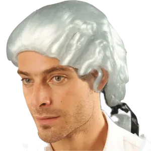 Colonial Wig | White Historical Costume Wig for Men - Founding Fathers, & General Cosplay Accessory for Halloween & Theme Party