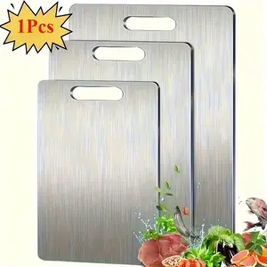 High-Quality Stainless Steel Cutting Board, Dual-Sided Food Grade Material, Smooth Surface Easy Clean, Ideal for Kitchen & Dining Use, Kitchen Chopping Board