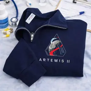 NASA Artemis 2 Mission Logo Quarter Zip Sweatshirt – Pullover , NASA Sweatshirt ,Retrun To The Moon Hoodie, Artemis II Rocket Launch Shirt , Artemis 2 Journey Around the Moon Tee, Space Exploration Shirt, Moon Mission Fan Gift