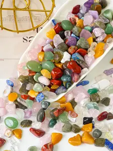 Natural Crystal Polished Stone, DIY Holiday Gift & Multi-Scene Decorative Stone, Home Display, Fish Tank Scenery, Christmas Warm Gift