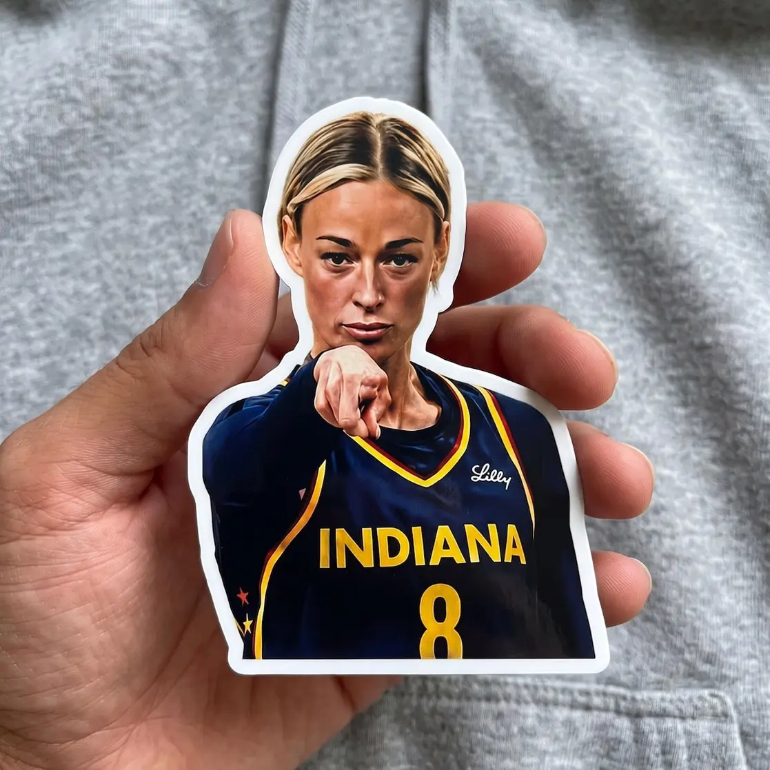 Sophie Cunningham Point God Meme Sticker, Kiss-cut Sticker, Logo Vinyl Stickers