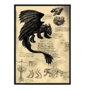 How to Train Your Dragon Wall Art - Toothless Poster Available in 5 Sizes