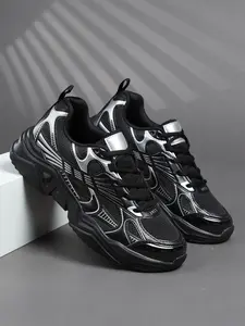 Men's Casual Sporty Sneakers, Lightweight Cushioned Comfort, Trendy Walking Sneakers, All-Season Durable Shoes, Low Top Medium Width, Textile Upper Tpu Sole, Fashionable Sneakers, All Seasons Sneakers, Athletic Sneakers