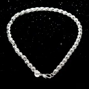 925 Silver Plated Chain Necklace, 6mm Width 50cm Length | Timeless Silver-Plated Finish Jewelry for Men & Women, Durable Chunky Necklace, Hypoallergenic, Ideal for Daily Wear, Perfect Gift for Him or Her