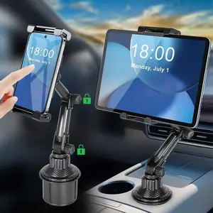 Adjustable Car Cup Holder for Tablets & Phones, Durable Abs Material, Easy Installation, Universal Compatibility, 360 Degree Rotation