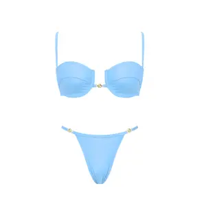 2026 new model strappy, bust-lifting mini bikini two-piece set—fashionable, sexy women’s low-rise two-piece swimsuit set for casual holidays, beachwear/swimwear, hot spring wear, and pool party outfits