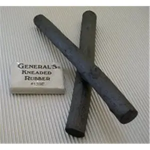 General Pencil  Jumbo Willow Charcoal With Kneaded Eraser - 2 Pack